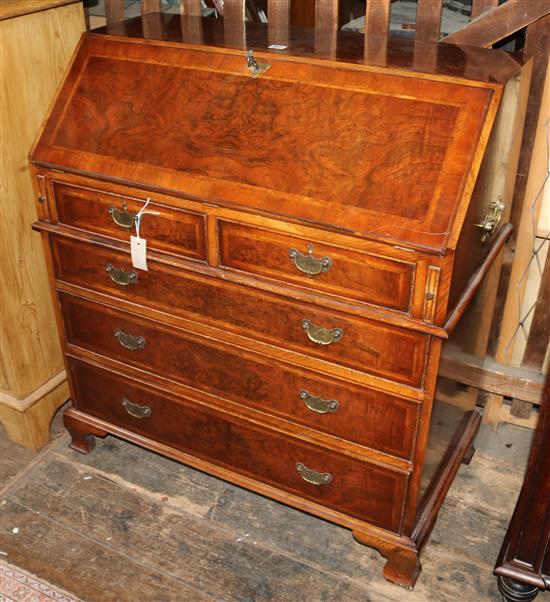 Georgian style walnut bureau